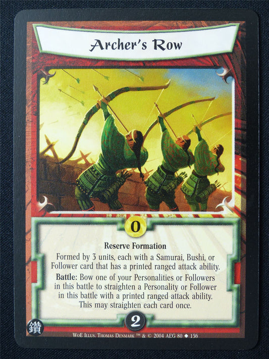 Archer's Row - WoE - Legend of the Five Rings L5R Card #YM