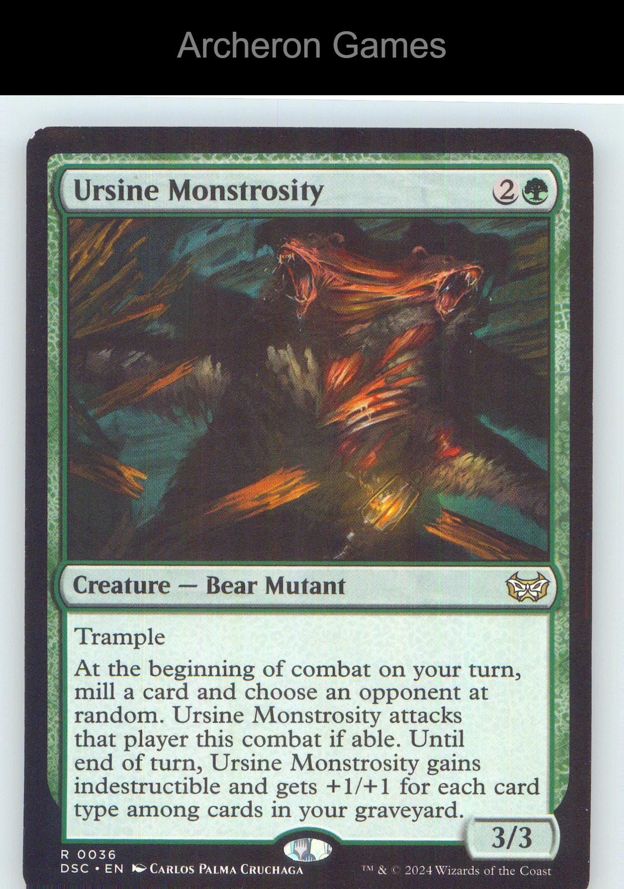 Ursine Monstrosity 36 R MTG Card NM/EX+