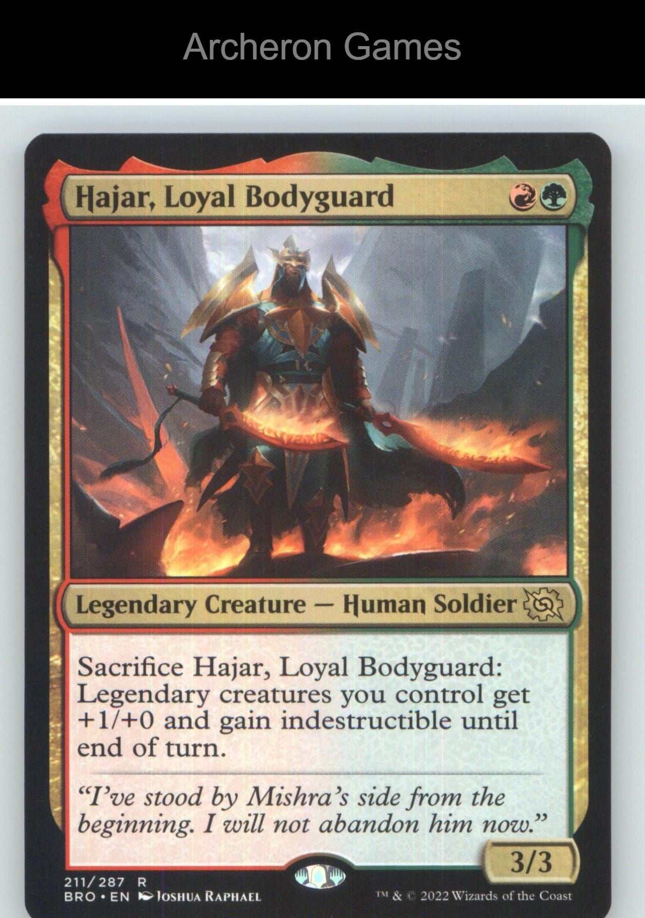 Hajar, Loyal Bodyguard BRO 211 R MTG Card NM/EX+