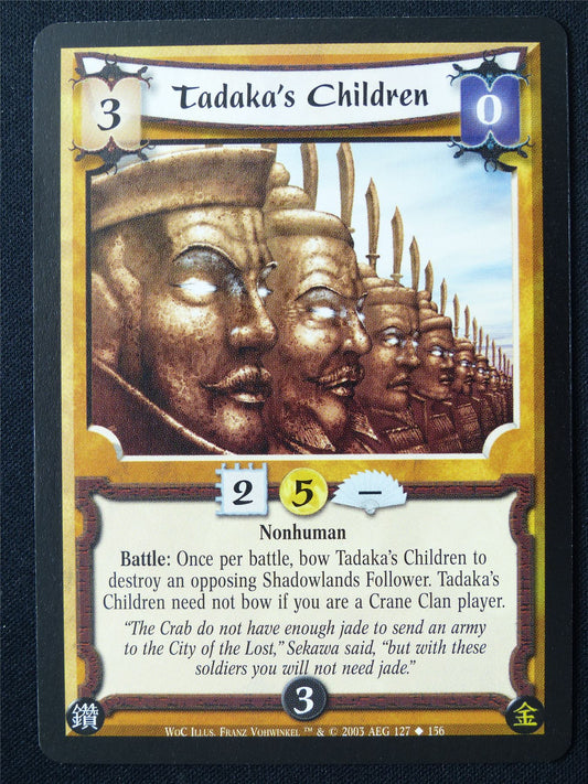 Tadaka's Children - WoC - Legend of the Five Rings L5R Card #10T