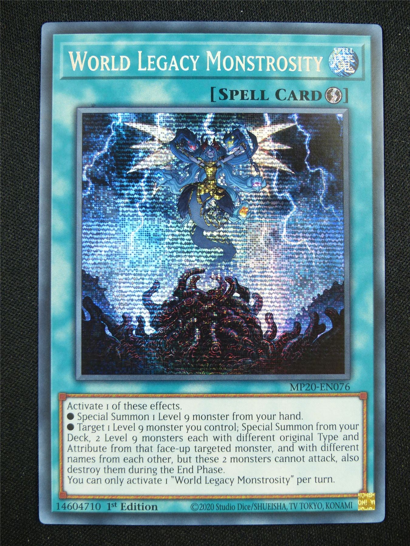 World Legacy Monstrosity MP20 Secret Rare - 1st ed Yugioh Card #FI