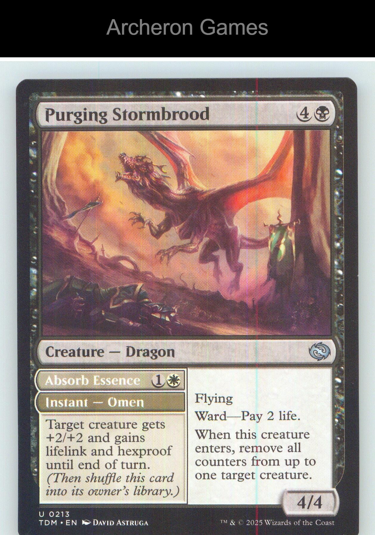 Purging Stormbrood TDM 213 UC MTG Card NM/EX+