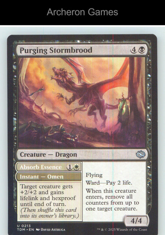 Purging Stormbrood TDM 213 UC MTG Card NM/EX+