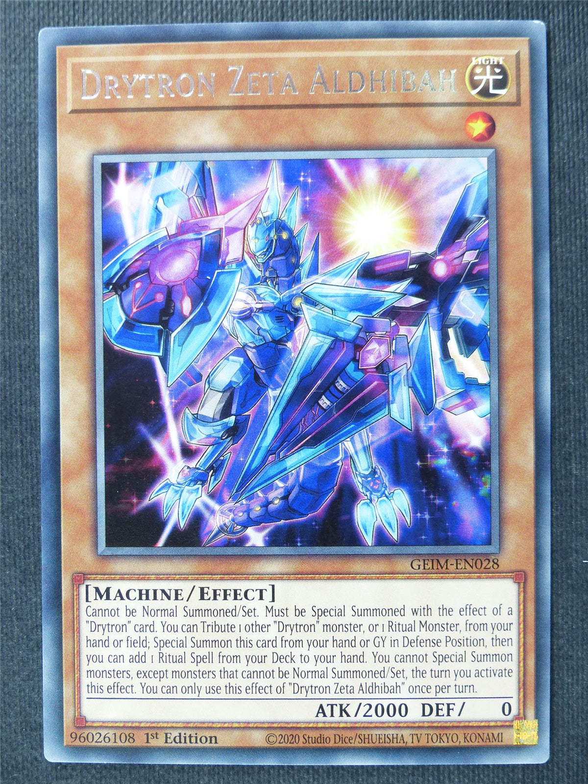 Drytron Zeta Aldhibah GEIM Rare - 1st ed - Yugioh Cards #2LZ