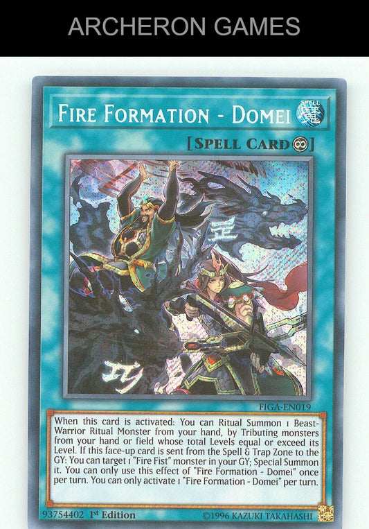 Fire Formation - Domei SEC YUGIOH Card