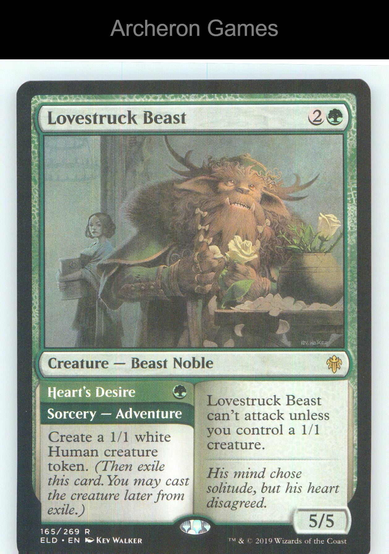 Lovestruck Beast ELD 165 R MTG Card NM/EX+