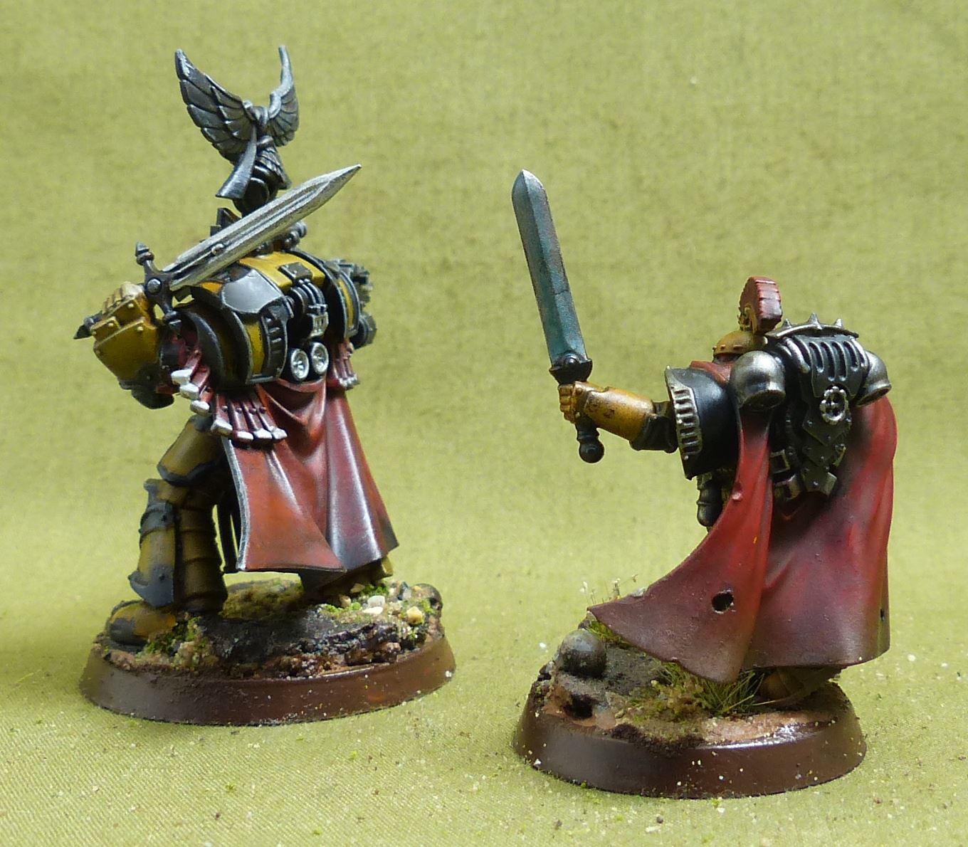 Legion Cataphractii Praetor & Chaplain Consul painted - Imperial Fists - Warhammer Horus Heresy #1QU