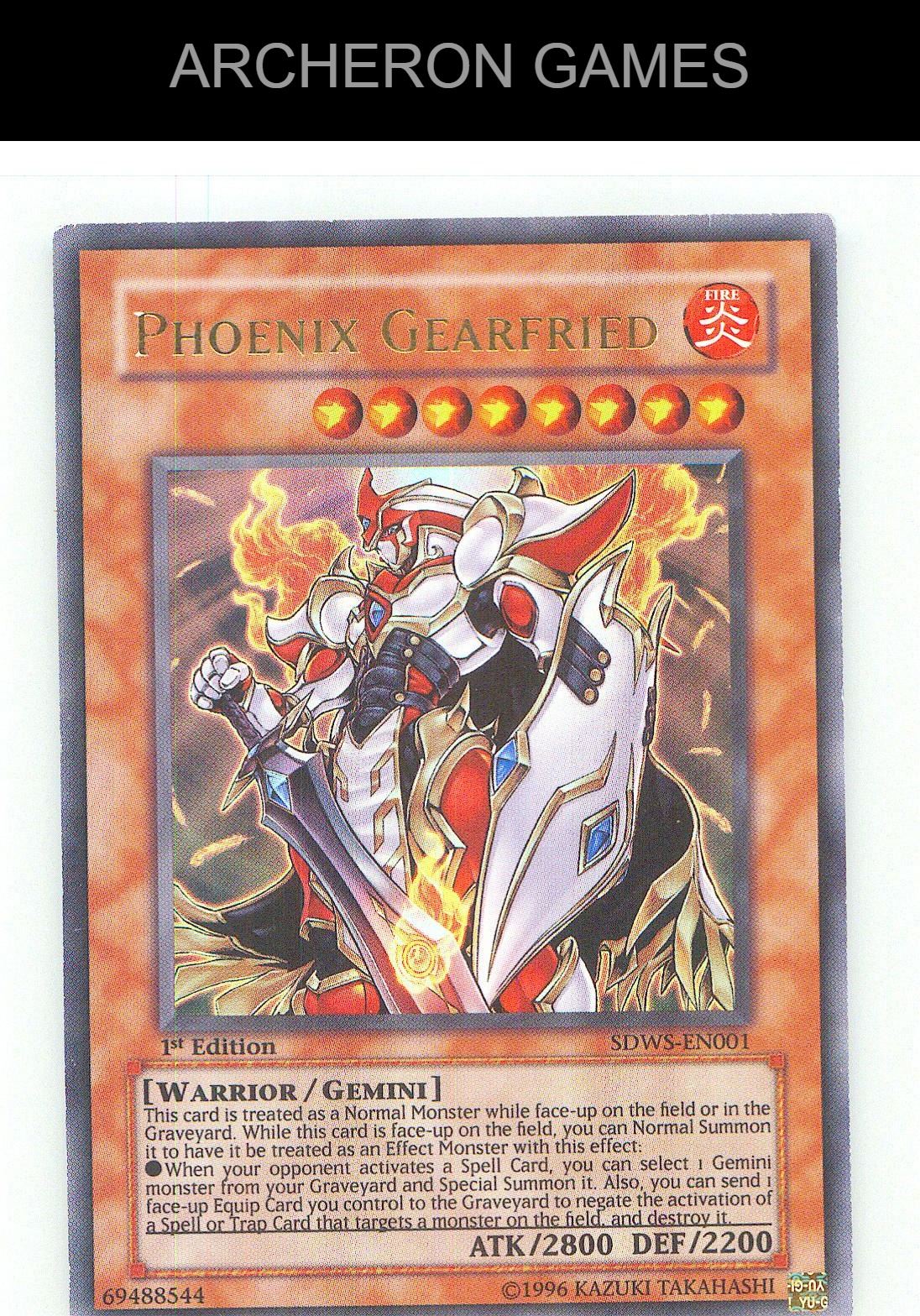 Phoenix Gearfried Ultra Rare YUGIOH Card 1st Edition