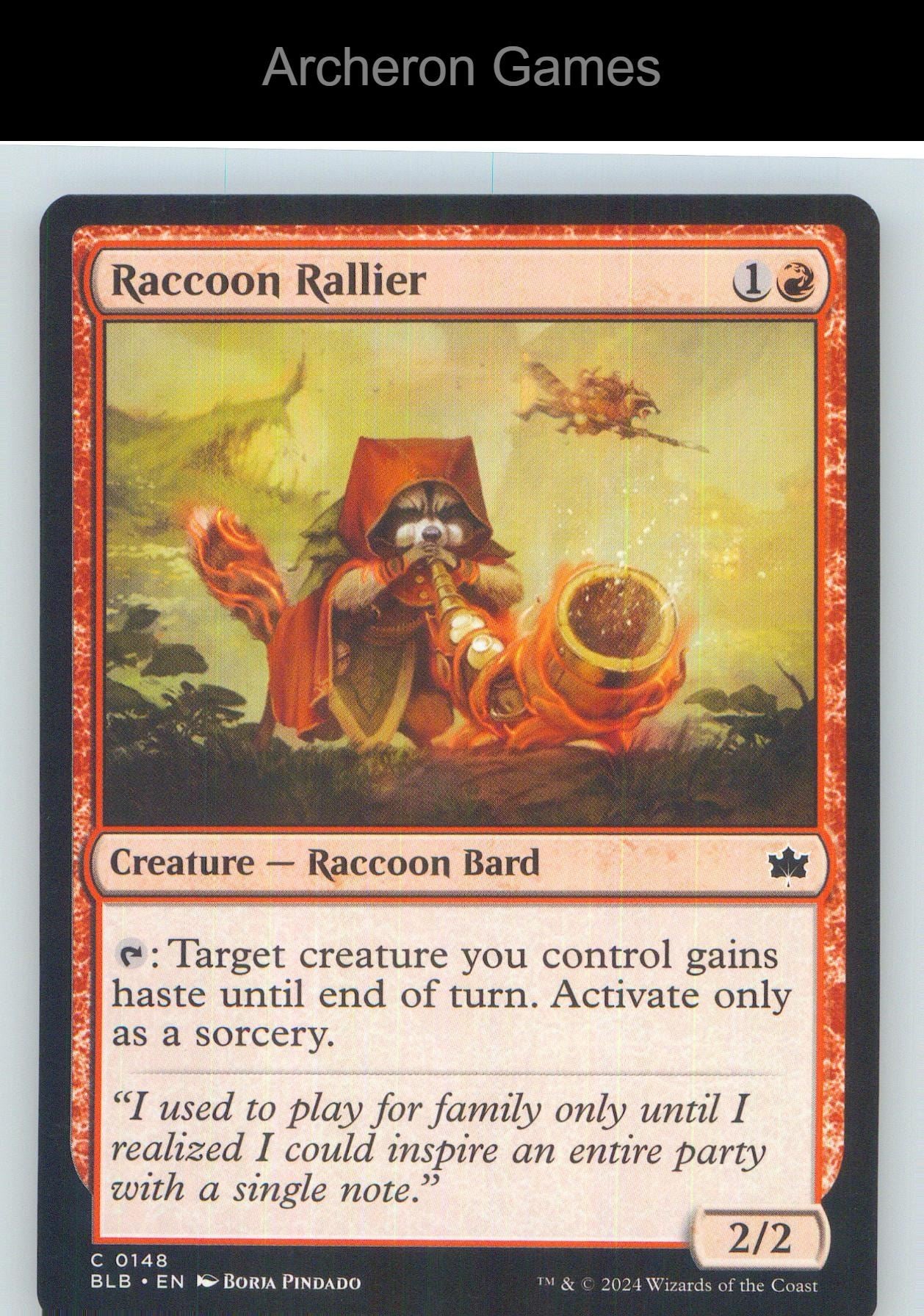 Raccoon Rallier BLB 148 C MTG Card NM/EX+