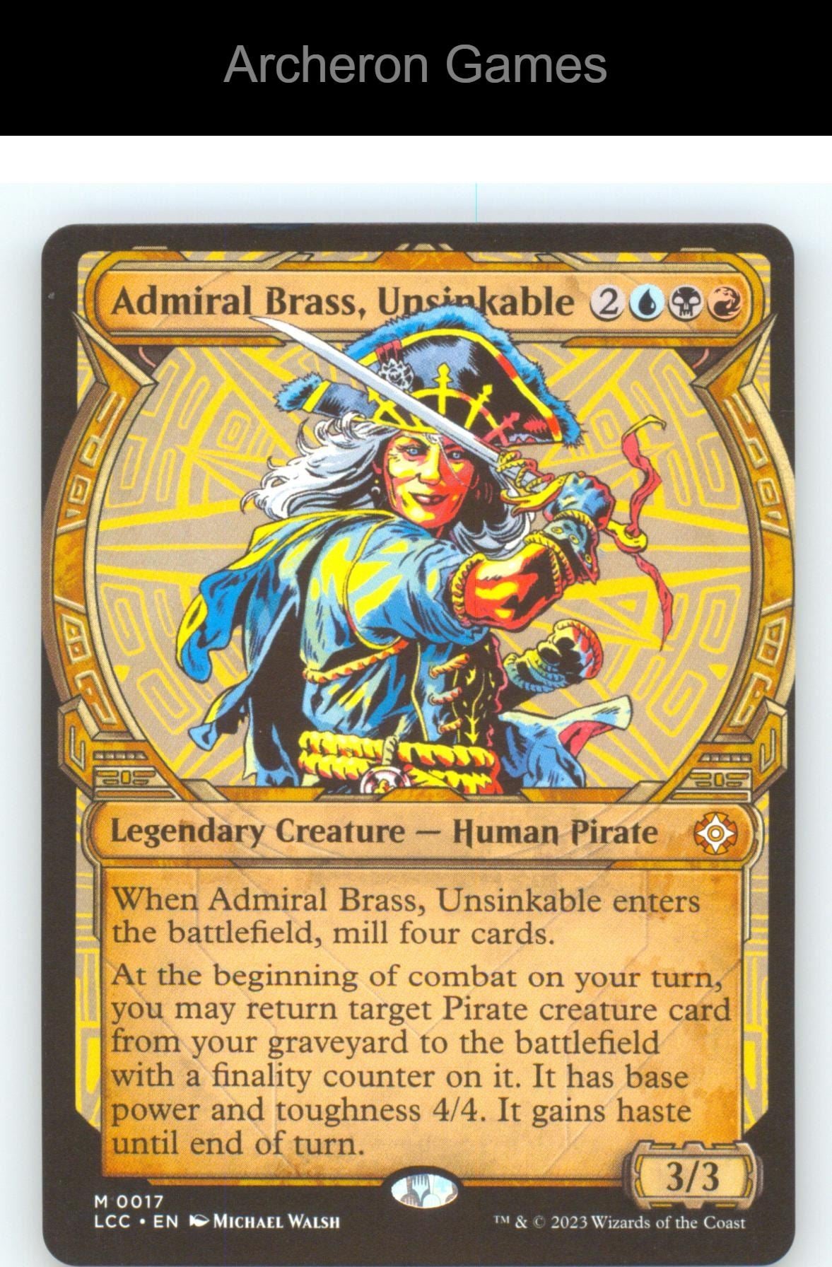 Admiral Brass, Unsinkable (Showcase) LCC 17 Mythic MTG Card NM/EX+