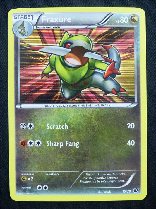 Fraxure 15/20 Holo - Pokemon Card #O3