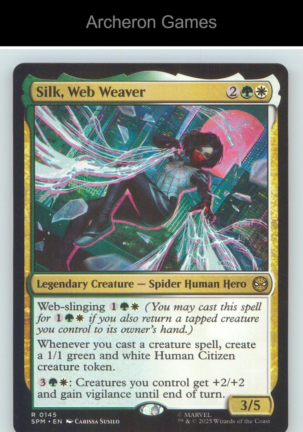 Silk, Web Weaver SPM 145 R MTG Card NM/EX+
