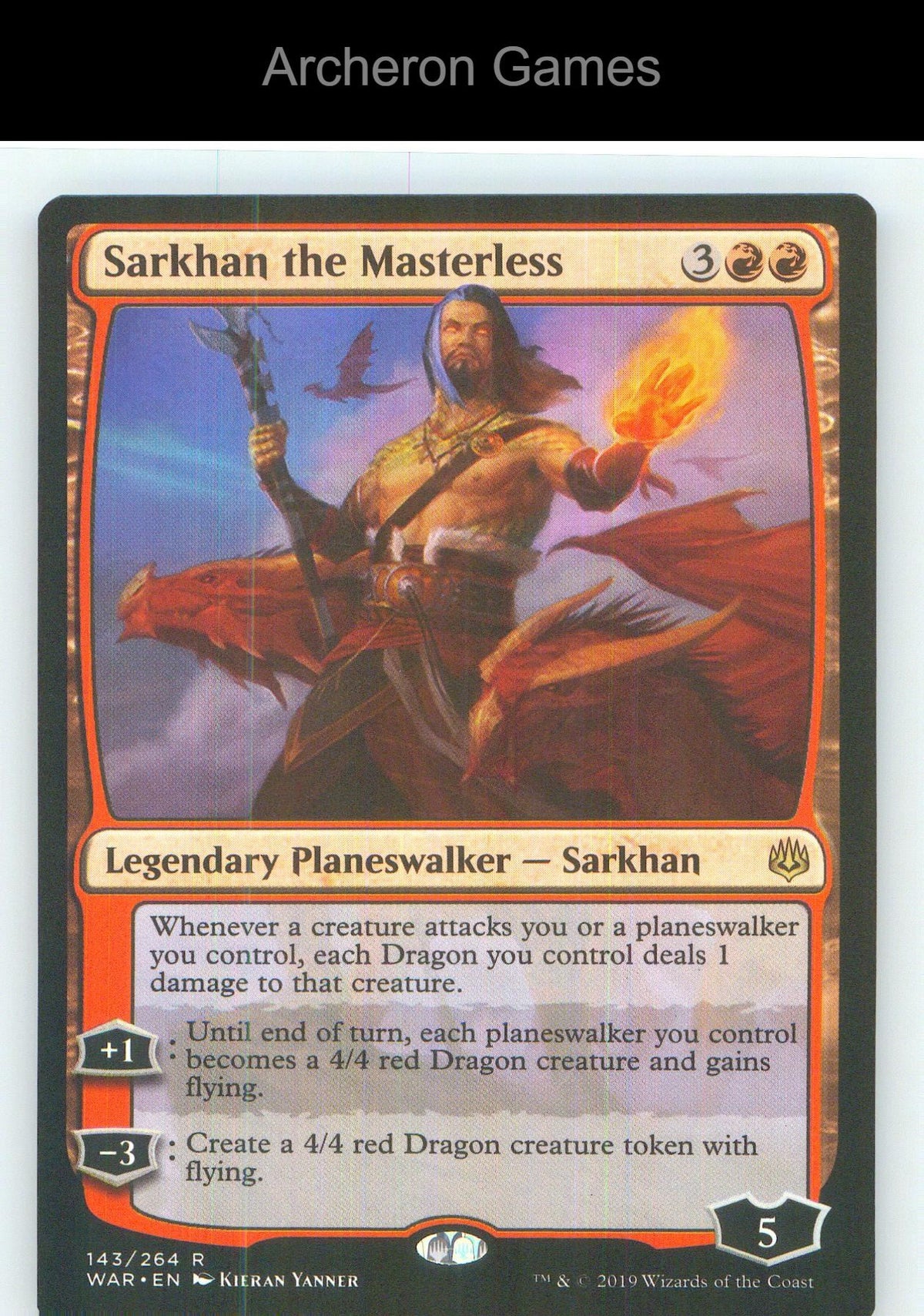 Sarkhan the Masterless WAR 143 R MTG Card NM/EX+
