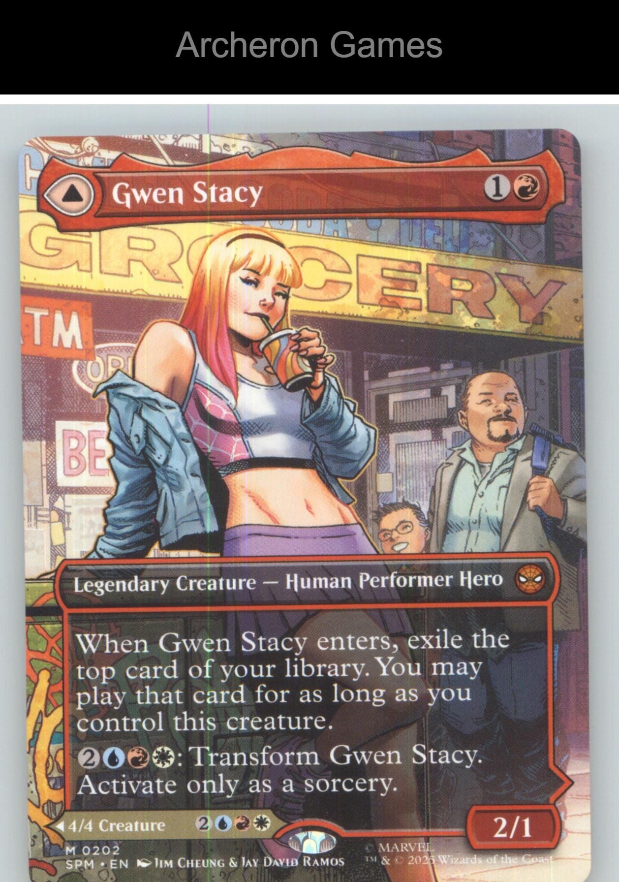 Gwen Stacy (0202) (Borderless) SPM 202 Mythic MTG Card NM/EX+