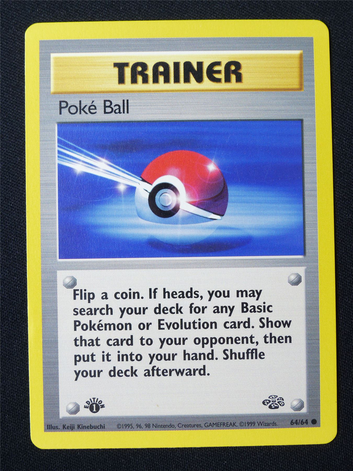 Poke Ball 64/64 1st Edition Jungle MP - Pokemon Card #H3