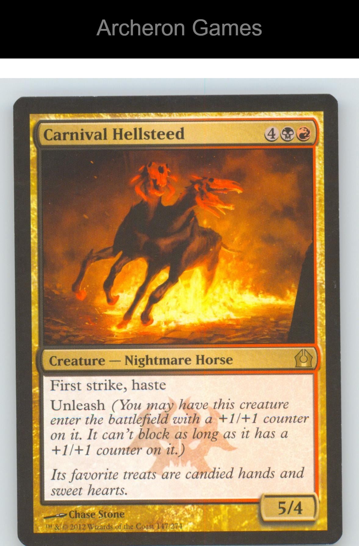 Carnival Hellsteed RTR 147 R MTG Card NM/EX+