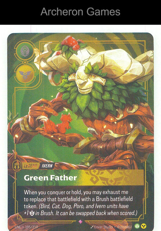 Ivern - Green Father UNL 195/219 R Unleashed Riftbound Card