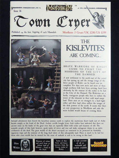 Mordheim: Town Cryer #16 The kislevites Are Coming - Games Workshop Magazine #1N1