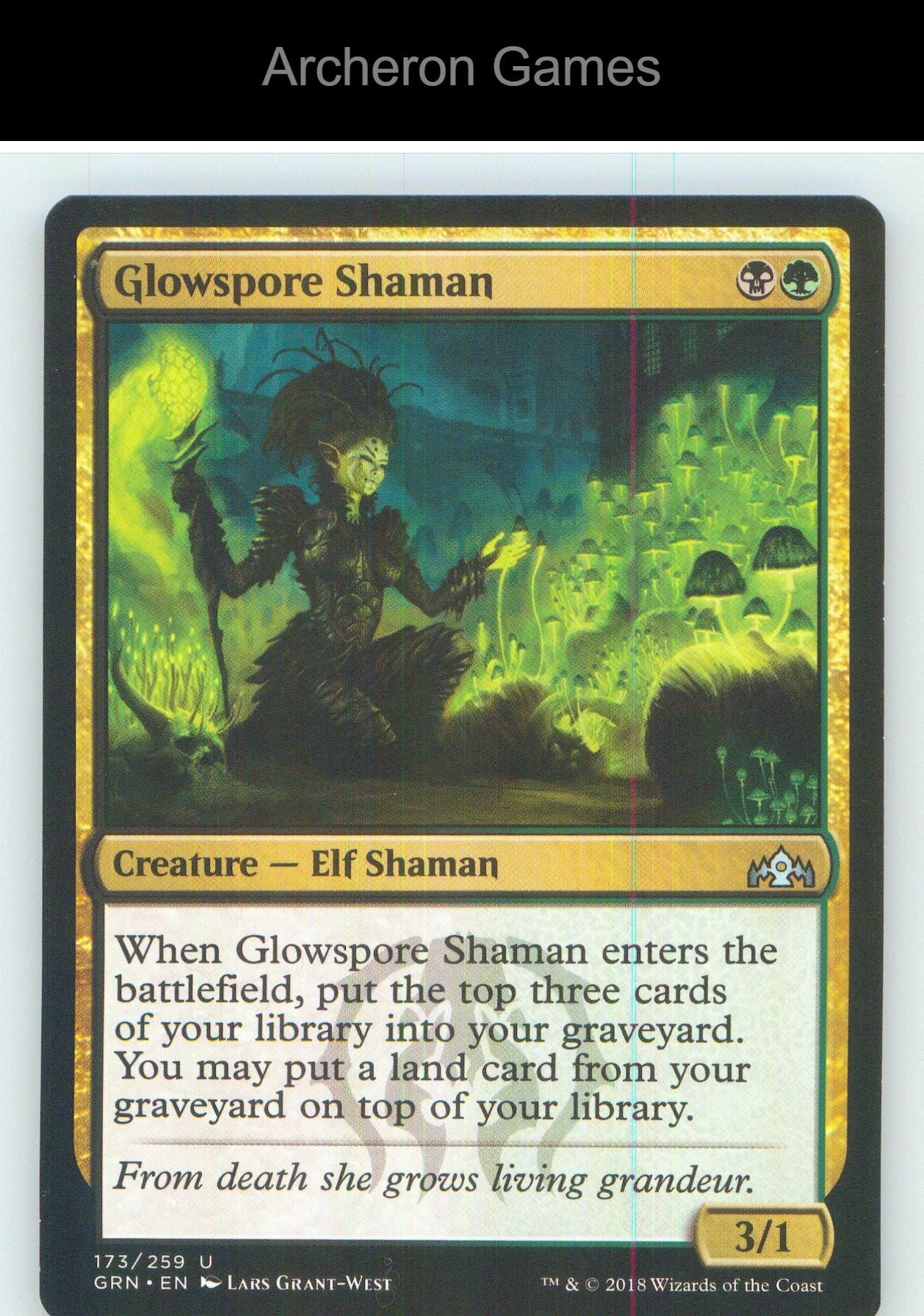 Glowspore Shaman GRN 173 UC MTG Card NM/EX+