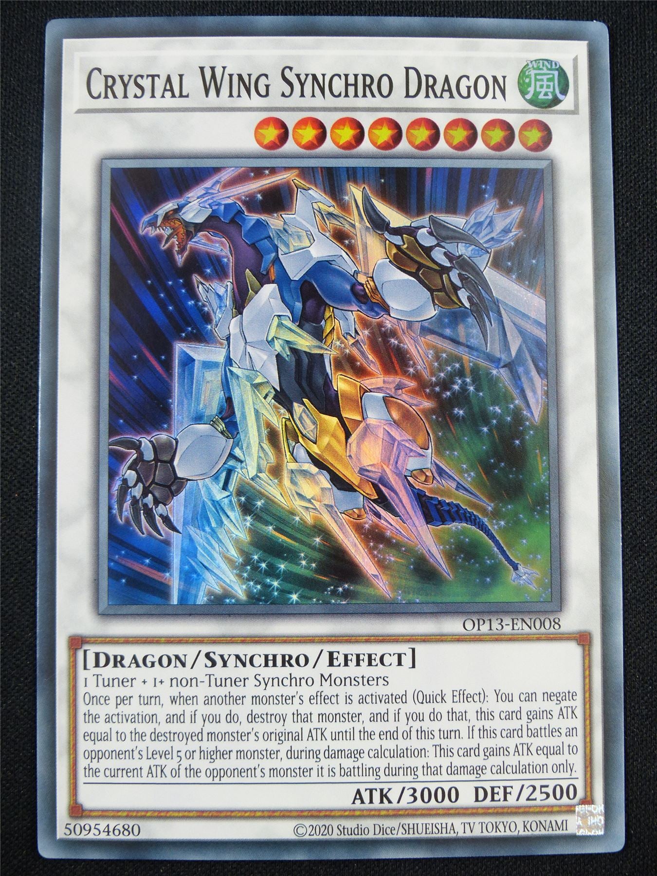 Crystal Wing Synchro Dragon OP13 Super Rare - Yugioh Card #5D