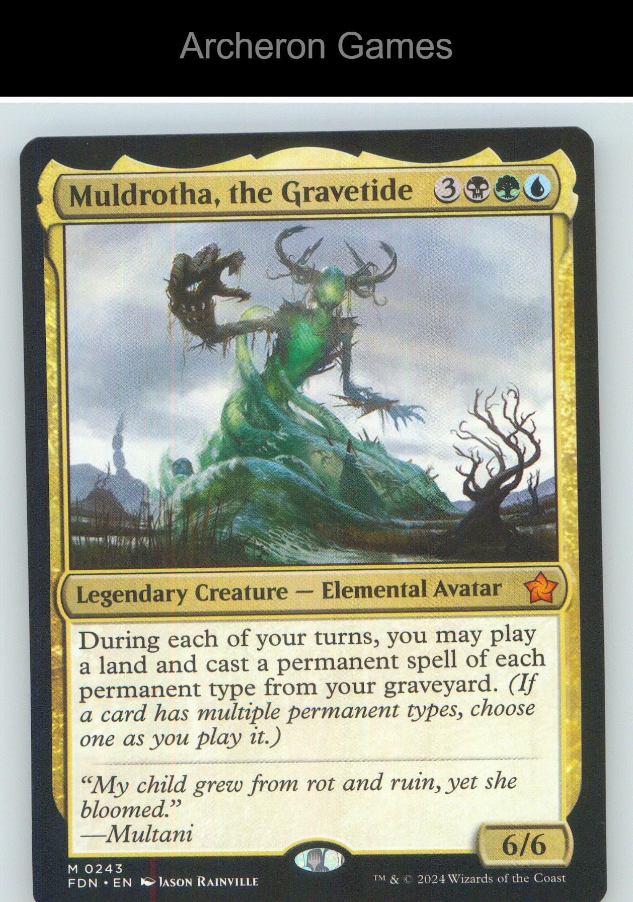 Muldrotha, the Gravetide FDN 243 Mythic MTG Card NM/EX+