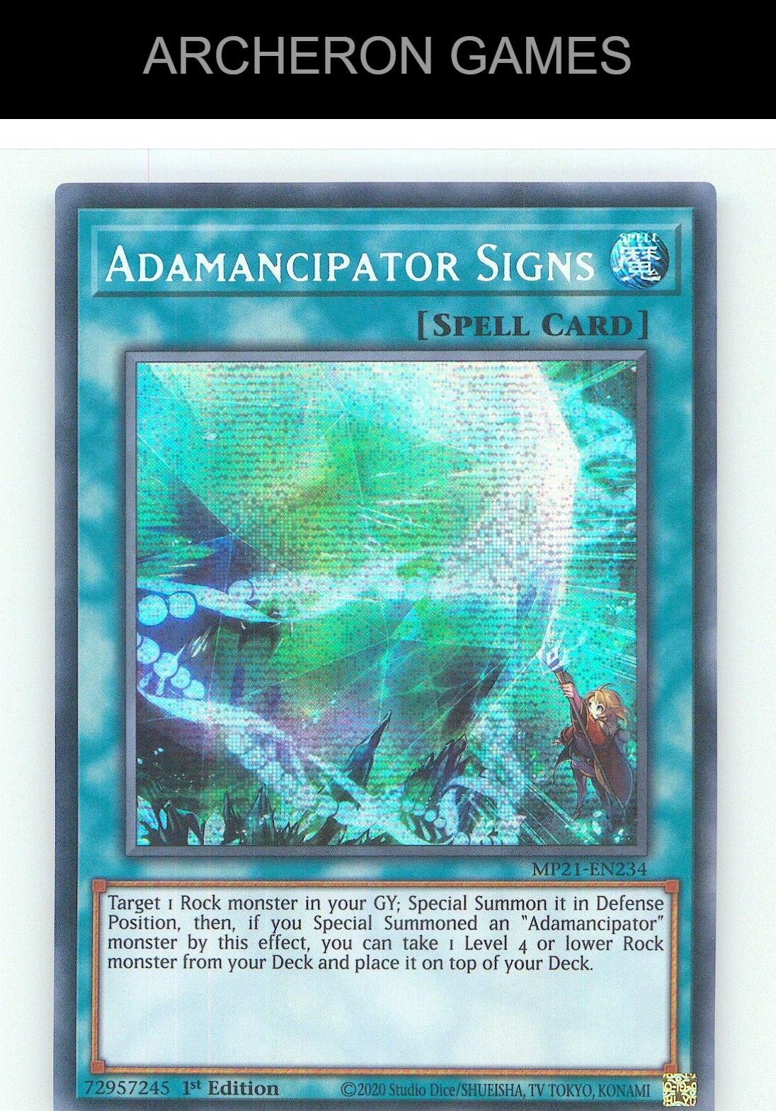 Adamancipator Signs Prismatic Secret Rare YUGIOH Card 1st Edition