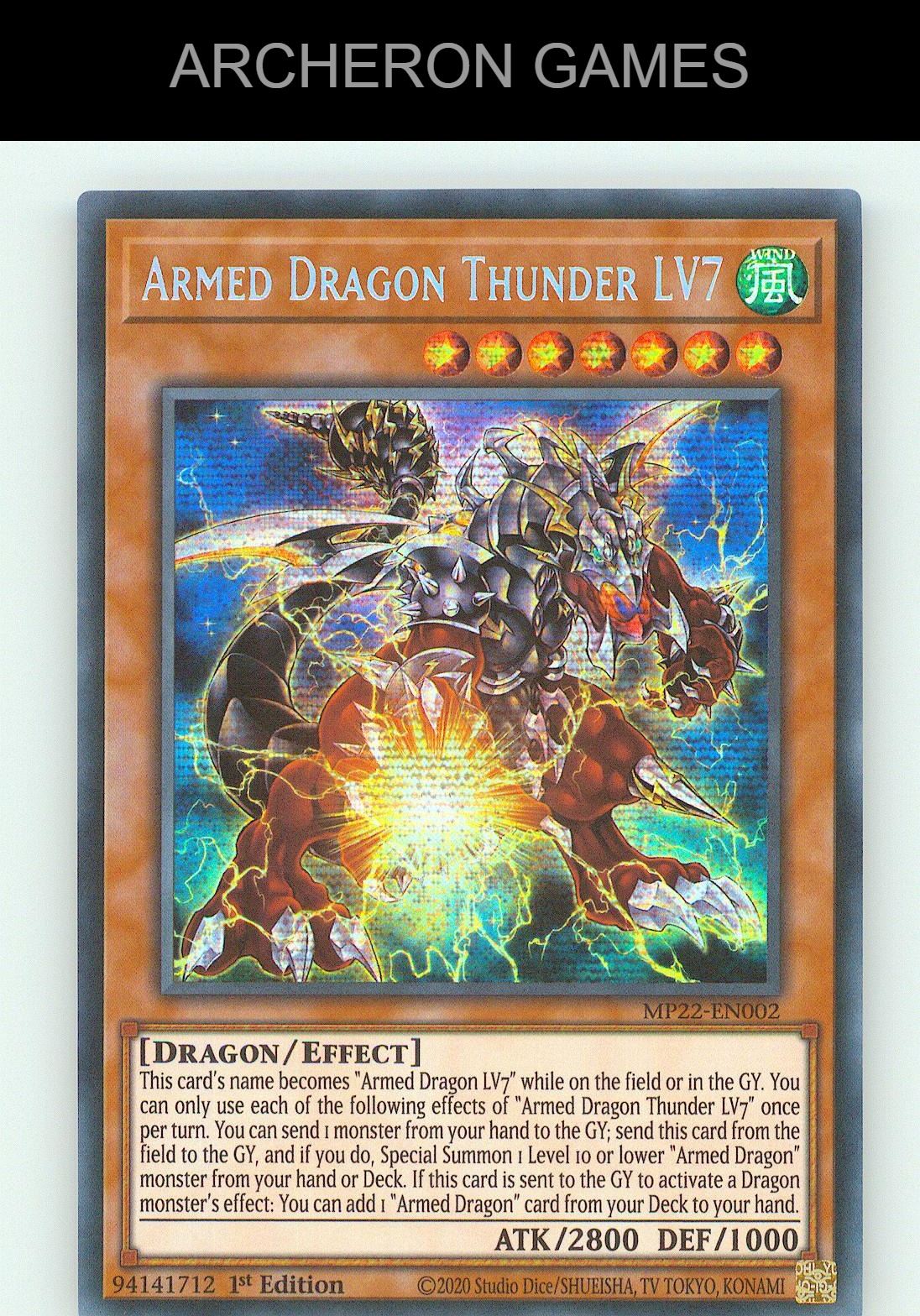 Armed Dragon Thunder LV7 SEC YUGIOH Card