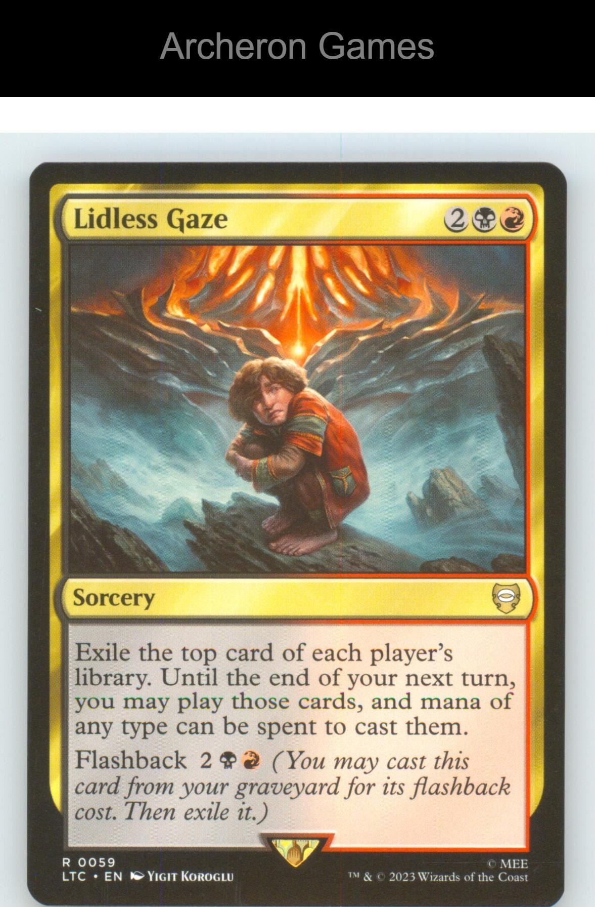 Lidless Gaze LTC 59 R MTG Card NM/EX+