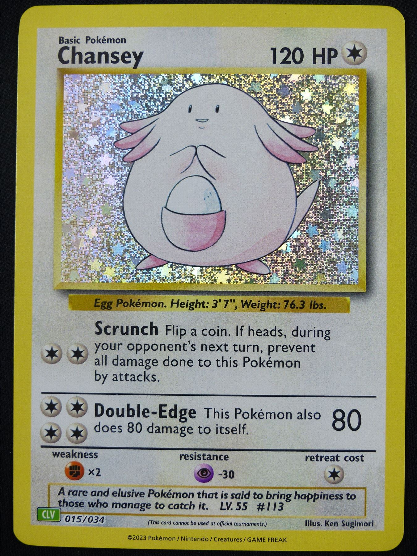 Chansey 015/034 Holo CLV - Classic Pokemon Card #4BL