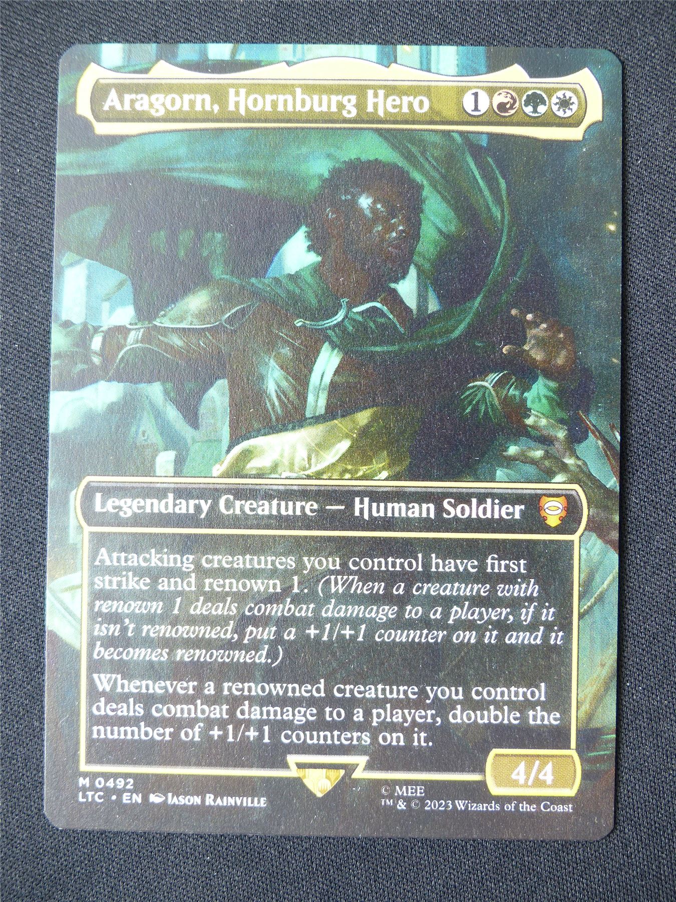 Aragorn Hornburg Hero Borderless - LTC - Mtg Card #9DH