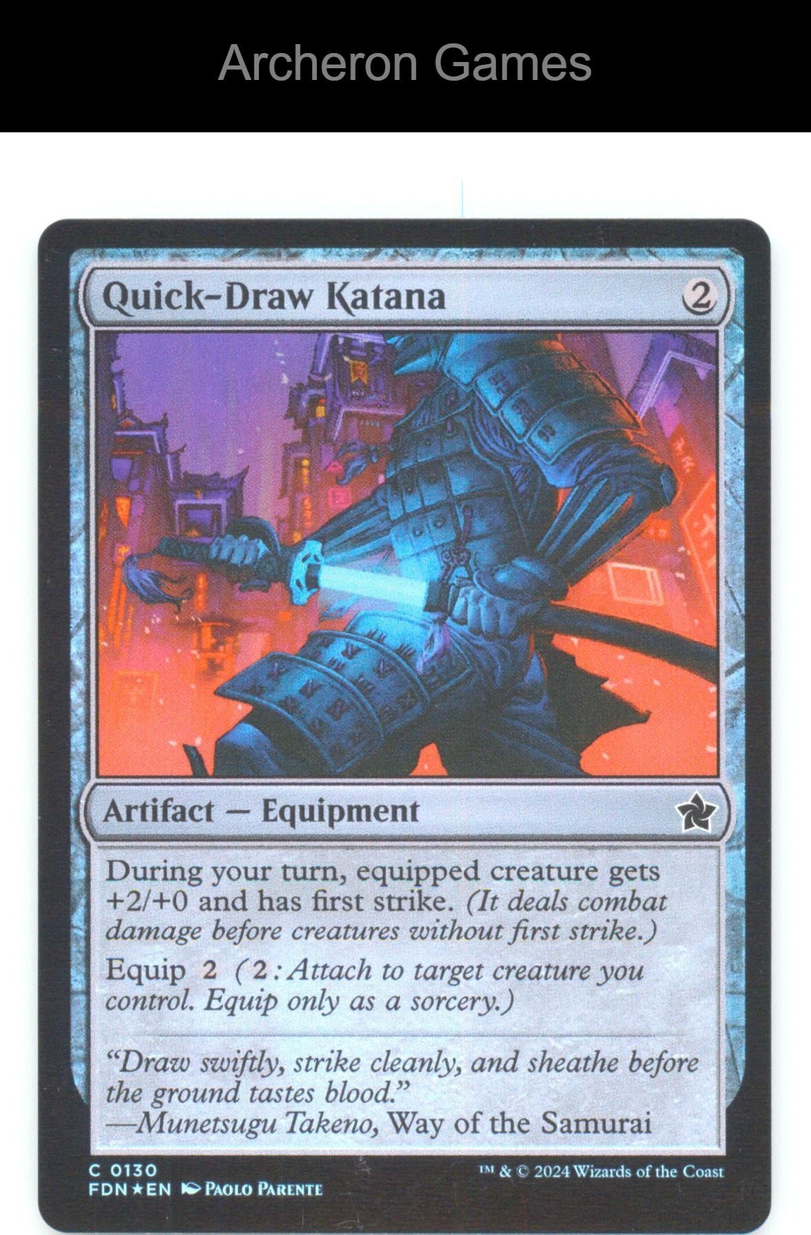 Quick-Draw Katana FDN 130 C MTG Card Foundations Foil