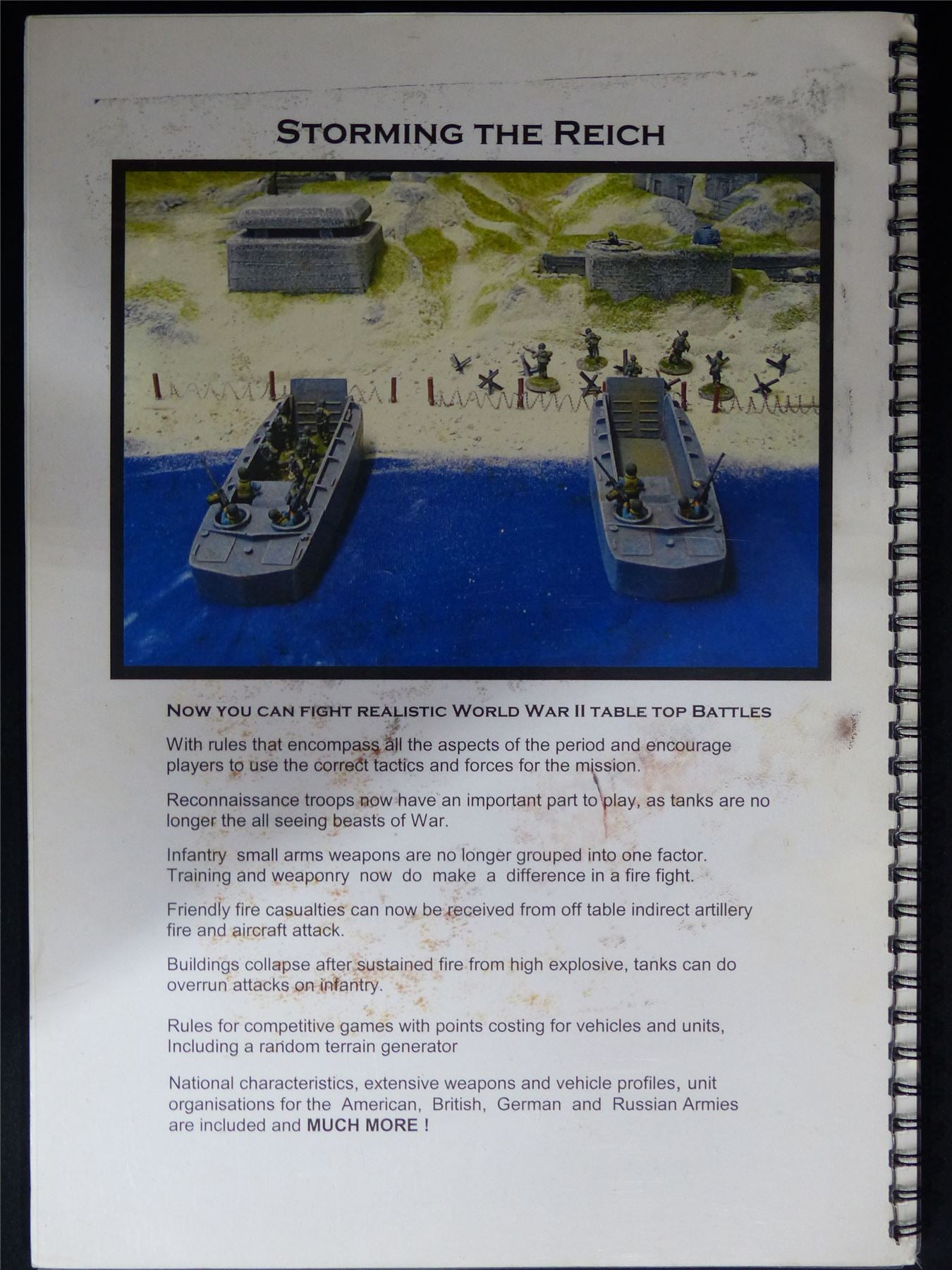 Storming the Reich: WW2 Wargame Rules at battalion Level by Craig Langley - Booklet #BT