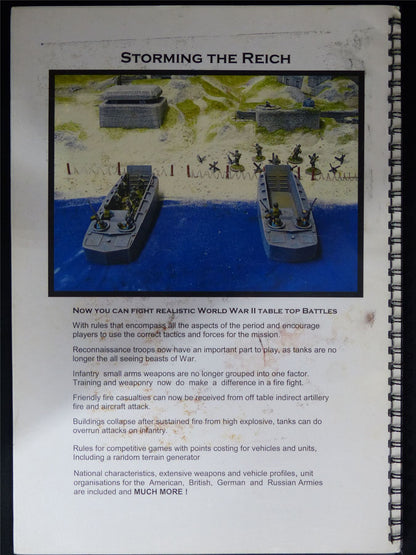 Storming the Reich: WW2 Wargame Rules at battalion Level by Craig Langley - Booklet #BT