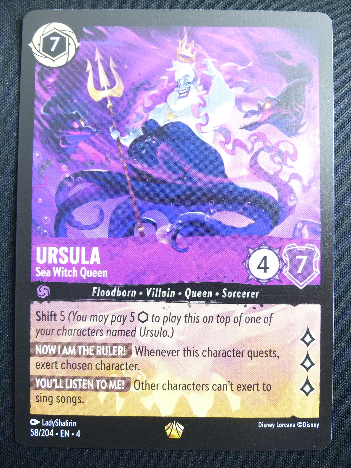 Ursula Sea Witch Queen 58/204 - Lorcana Card #4FJ