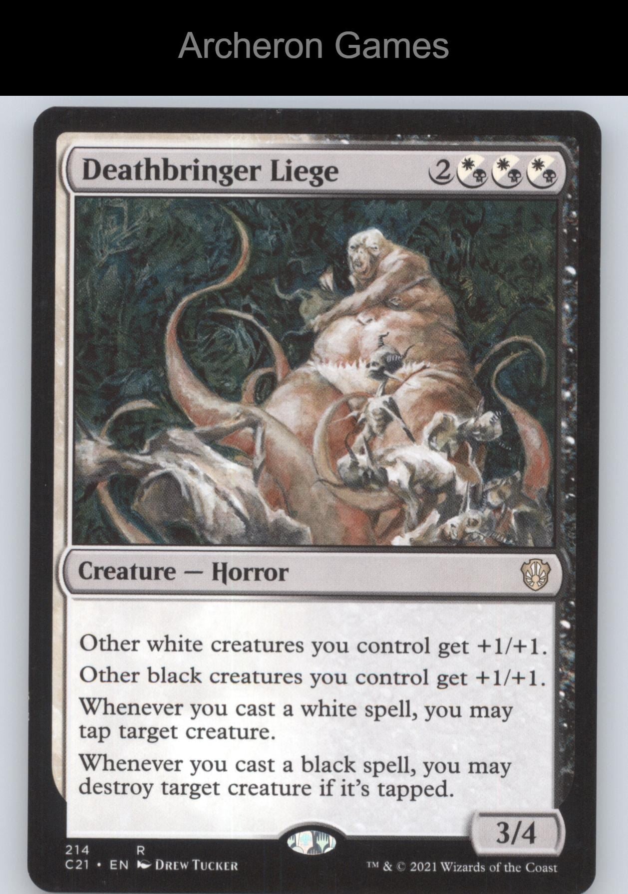 Deathbringer Liege 214 R MTG Card Commander 2021