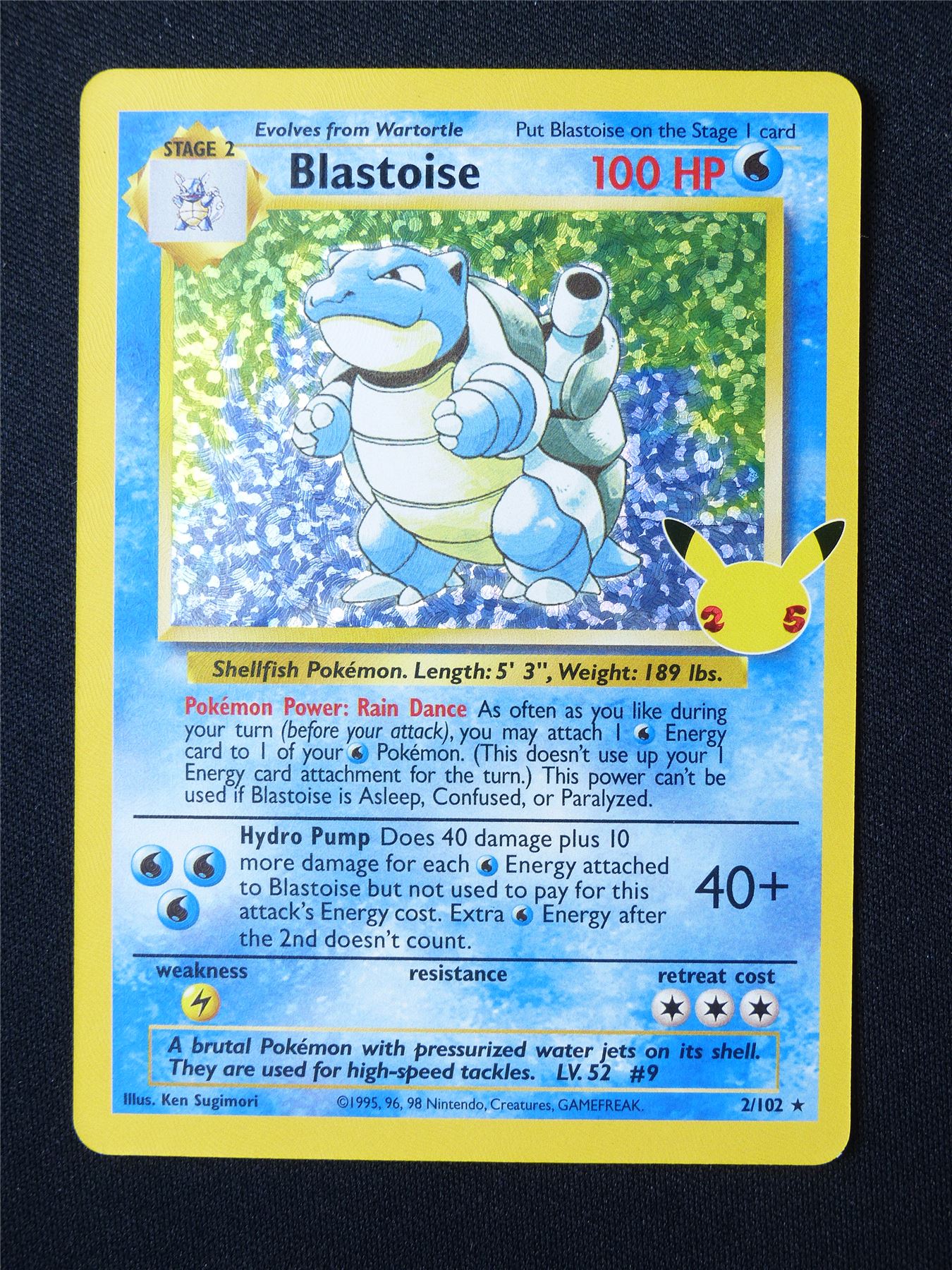 Blastoise 2/102 Textured Holo - Pokemon Card #5SZ