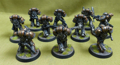 MKIII Tactical Squad with Upgrades set of 10 painted - Iron Hands - Warhammer Horus Heresy #2M7