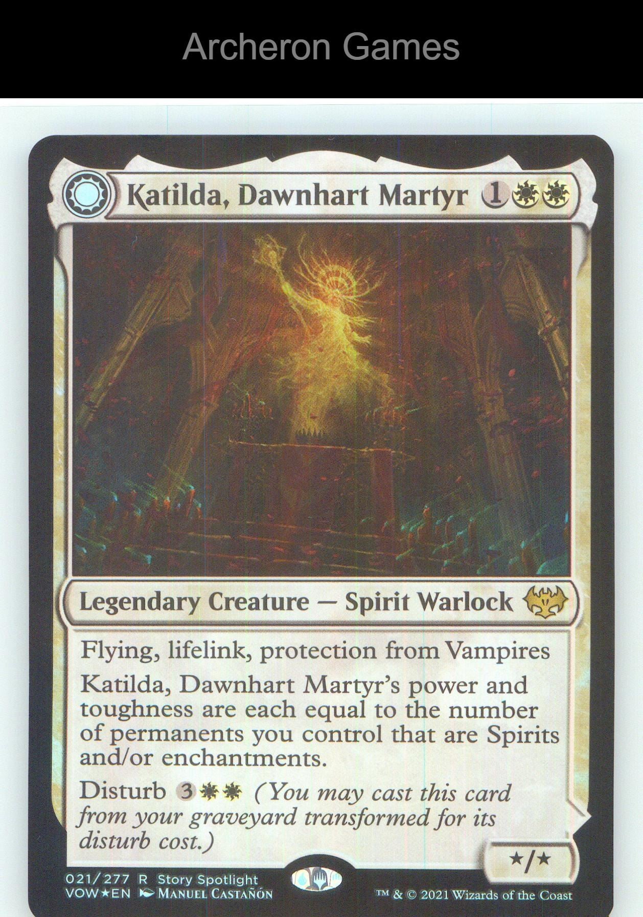 Katilda, Dawnhart Martyr VOW 21 R MTG Card NM/EX+ Foil