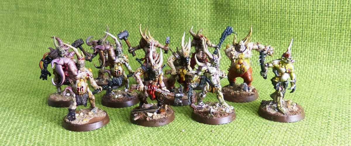 Poxwalkers Painted x 11 Models - Death Guard - Warhammer AoS 40k #E