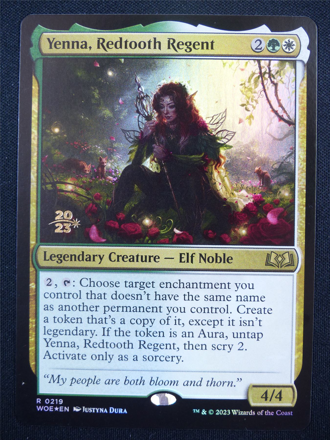 Yenna Redtooth Regent Pre-Release Promo Foil - WOE - Mtg Card #2AU