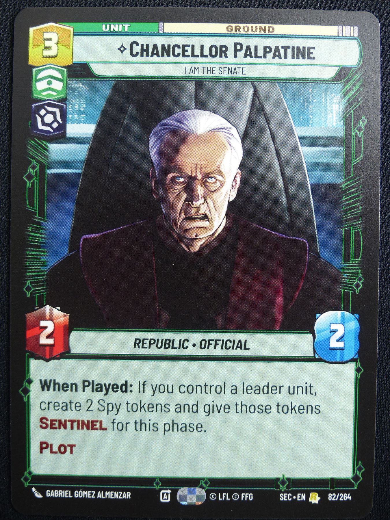 Chancellor Palpatine 82/264 - Star Wars Unlimited Card #4VU
