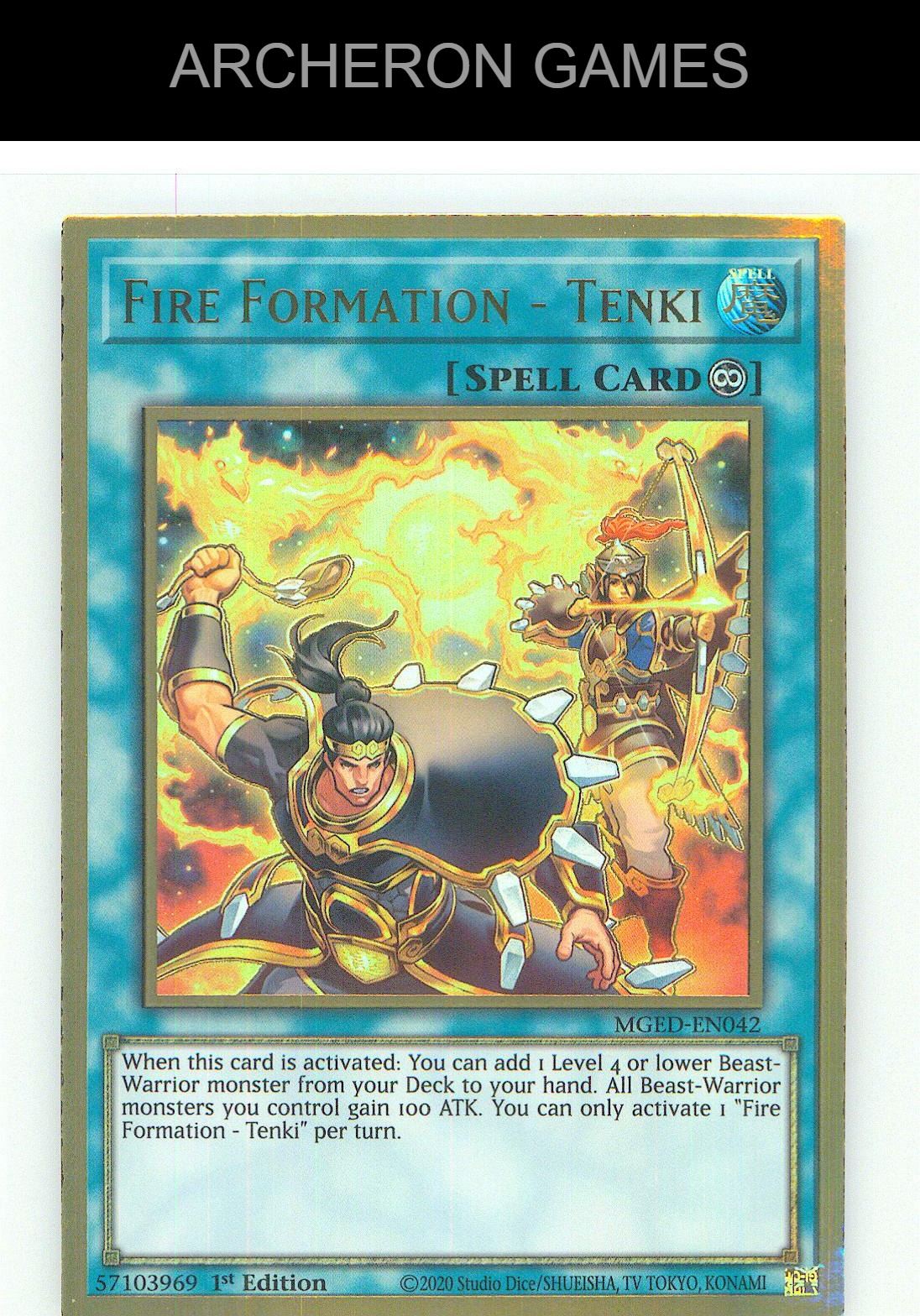 Fire Formation - Tenki Premium Gold Rare YUGIOH Card 1st Edition