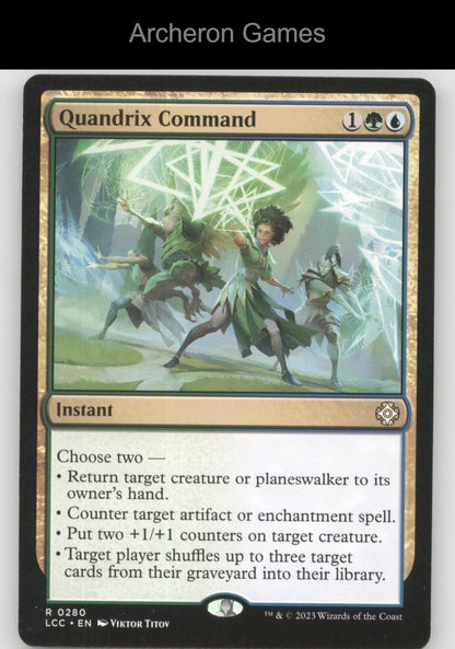 Quandrix Command 280 R MTG Card Commander: The Lost Caverns of Ixalan