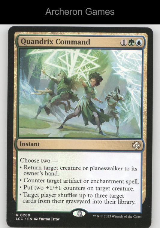Quandrix Command 280 R MTG Card Commander: The Lost Caverns of Ixalan