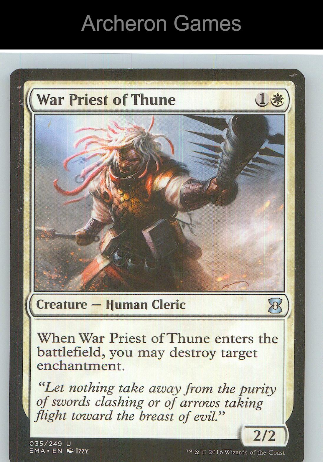 War Priest of Thune EMA 35 UC MTG Card NM/EX+