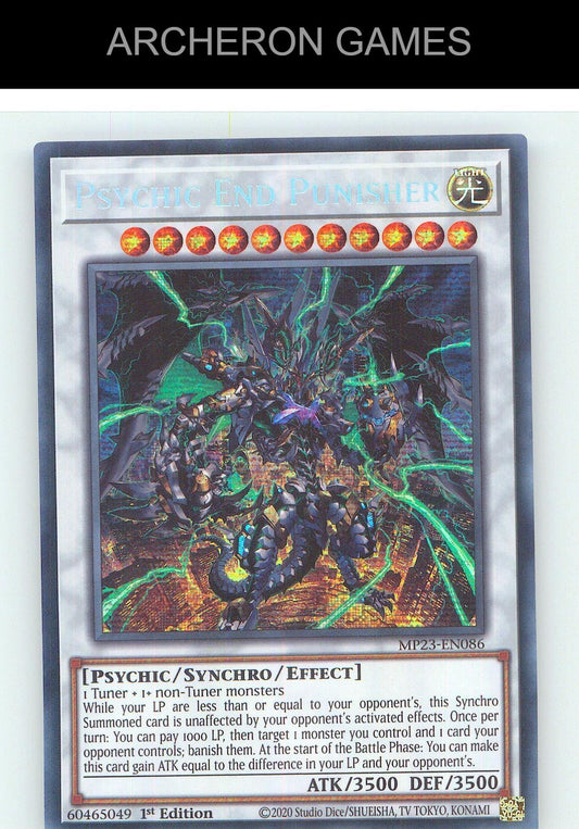 Psychic End Punisher Prismatic Secret Rare YUGIOH Card 1st Edition