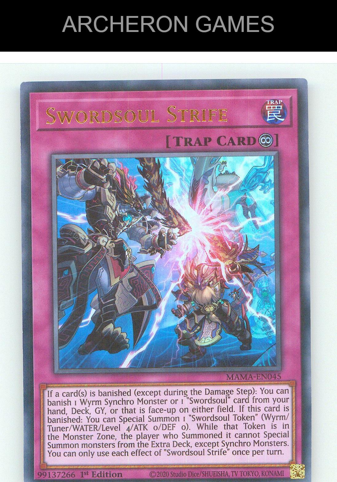 Swordsoul Strife Ultra Rare YUGIOH Card 1st Edition