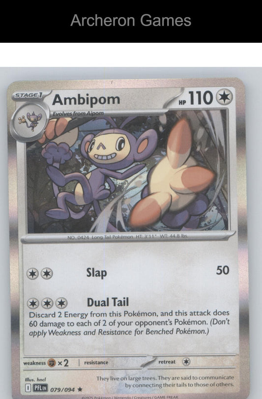Pokemon Card Ambipom PFL 079/094 R Phantasmal Flames Holo