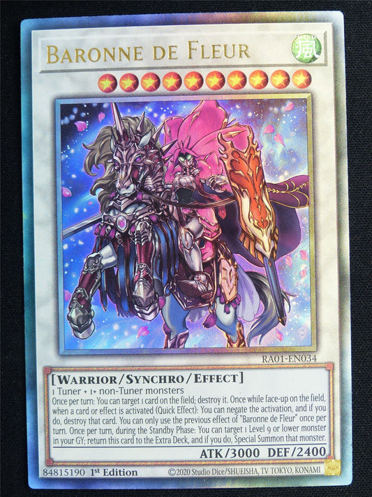 baronne De Fleur RA01 Collector Rare - 1st ed Yugioh Card #4RE