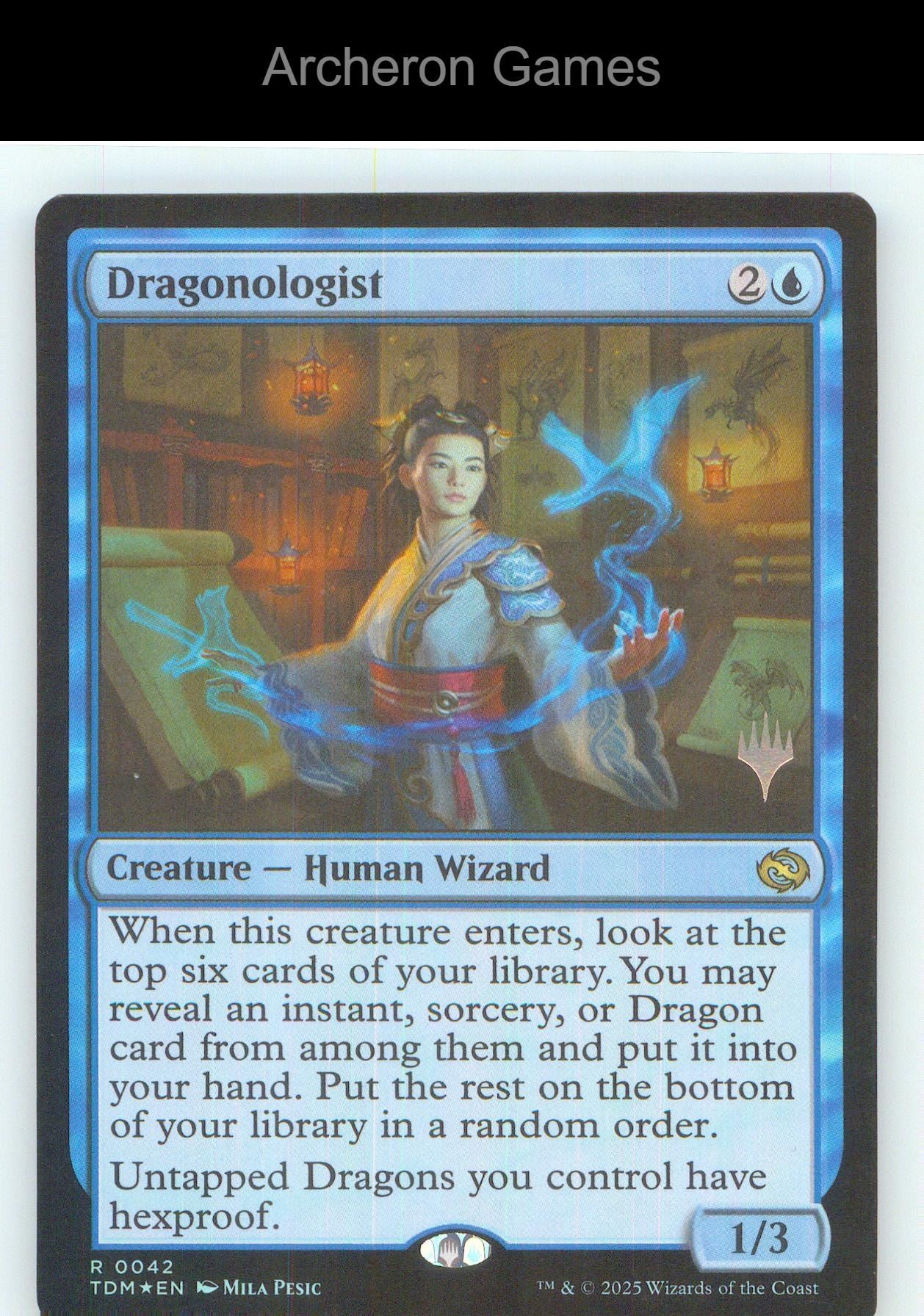 Dragonologist TDM 42 R MTG Card NM/EX+ Foil